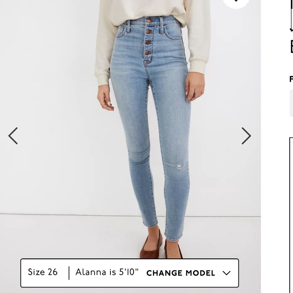 Madewell Roadtripper High Rise Light Denim BNWT